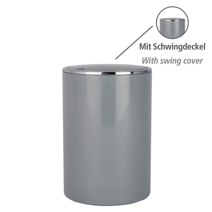 Schwingdeckeleimer Inca Grey