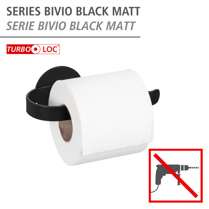 Turbo-Loc® Toilettenpapierhalter Mod. Bivio Black matt