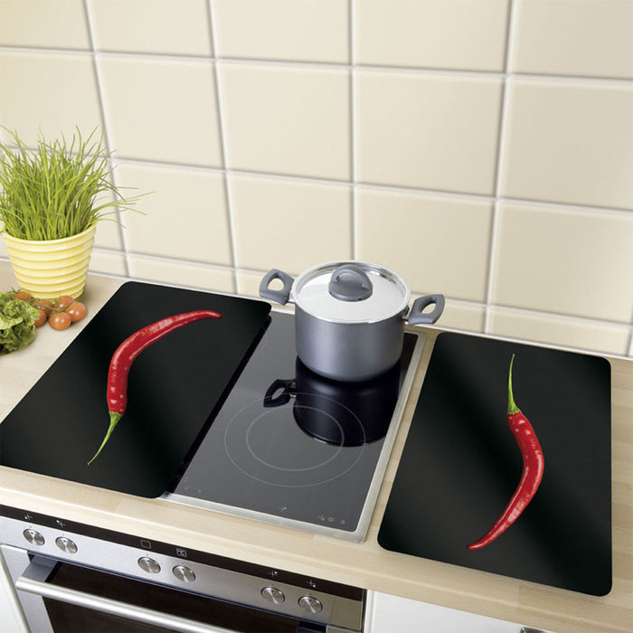 Herdabdeckplatten Universal Hot Peperoni 2er Set