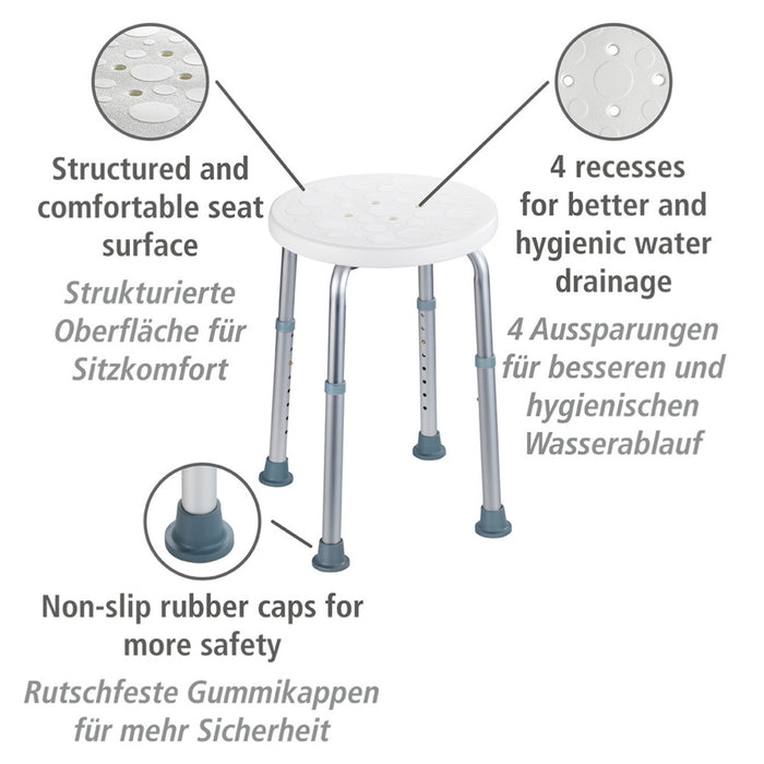 Duschhocker Secura höhenverstellbar