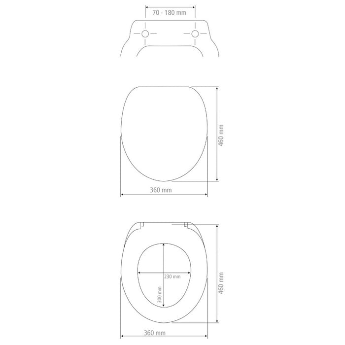 WC-Sitz Galati Schwarz matt