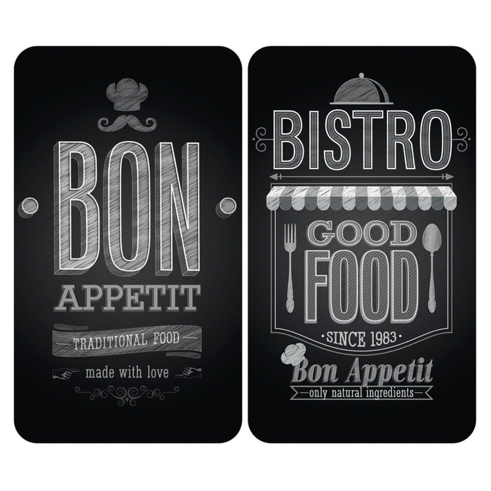 Glasabdeckplatten Universal Bon Appetit, 2er Set