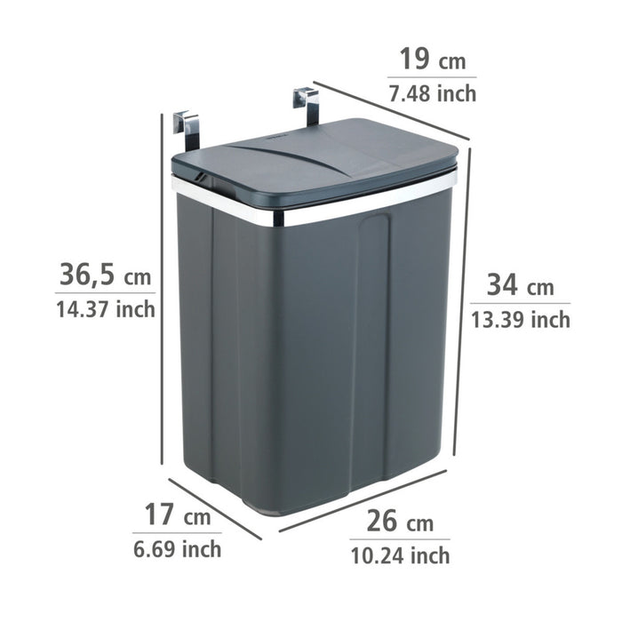 Tür-Abfalleimer, 12 Liter