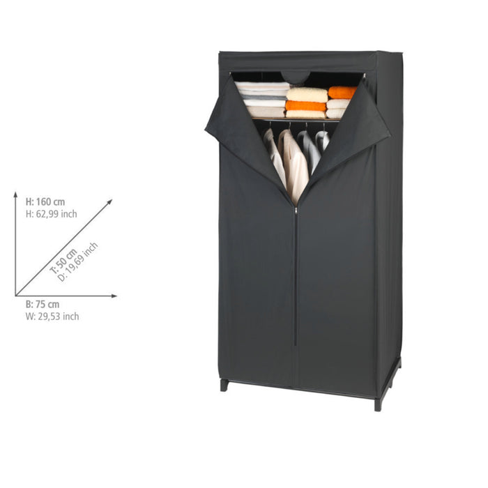 Kleiderschrank Deep Black mit Ablage