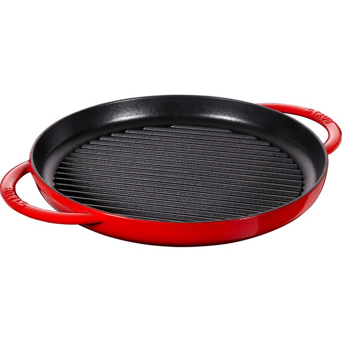 Grill Pans Pure Grill 30 cm, rund, Kirsch-Rot, Gusseisen