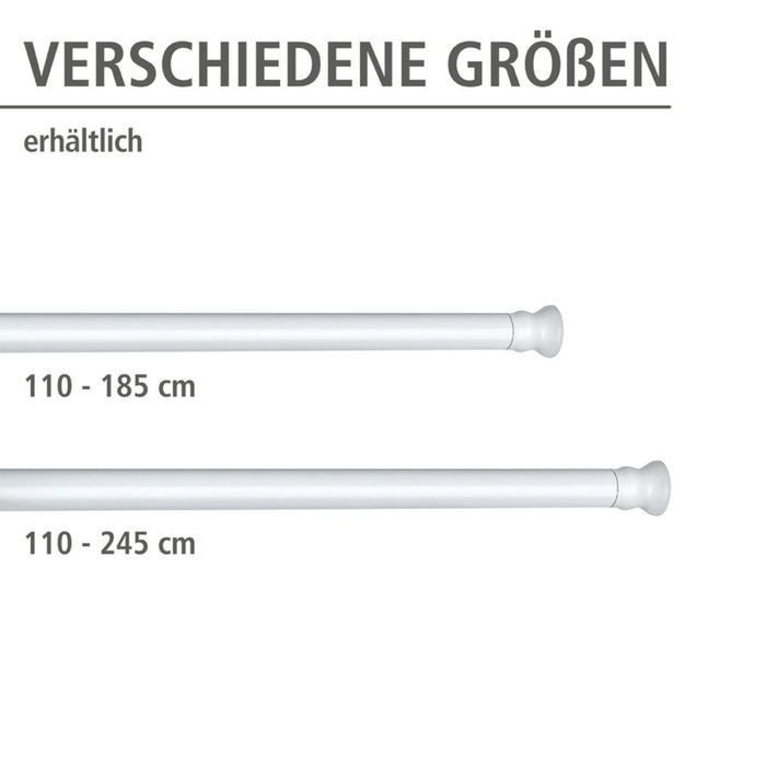 Teleskop Duschstange extra stark Weiß 110 - 185 cm