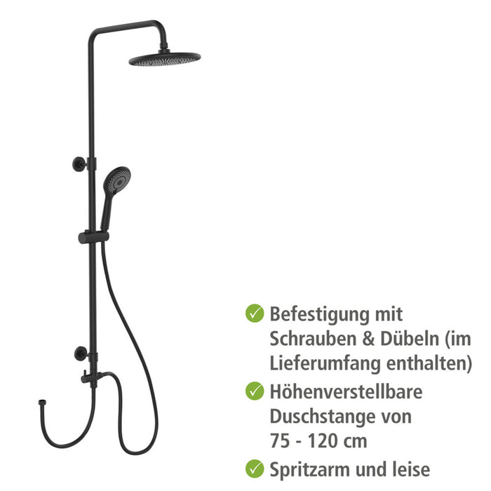 Duschsystem Watersaving Schwarz