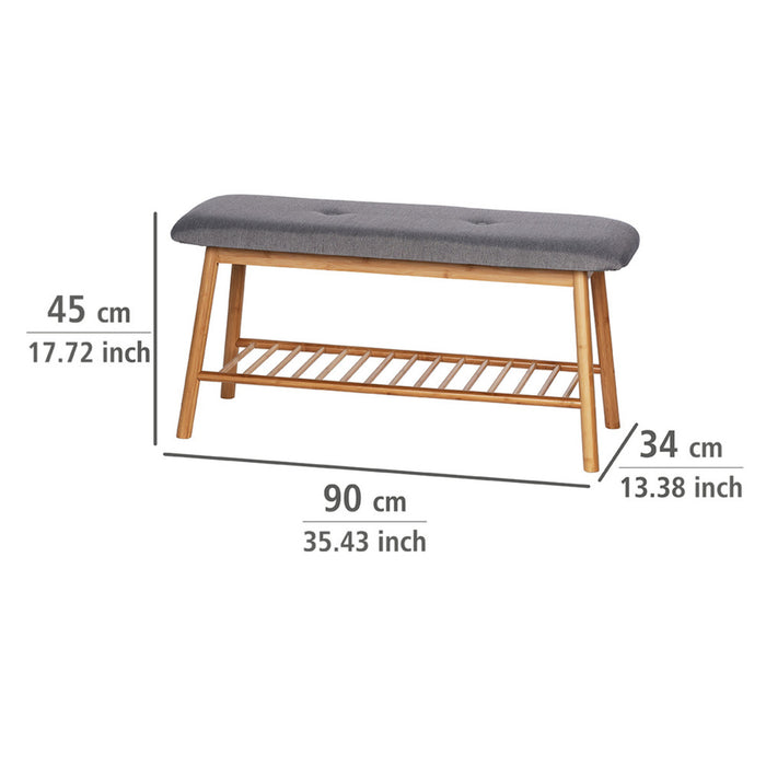 Schuhbank aus Bambus mit Sitzpolster Mod. Bahari