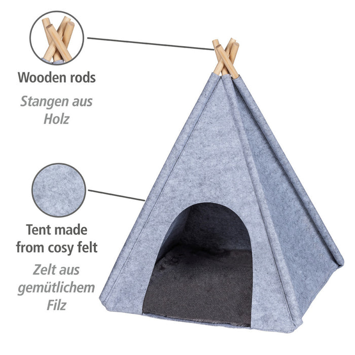 Filz-Tierbett Mod. Tipi Hellgrau