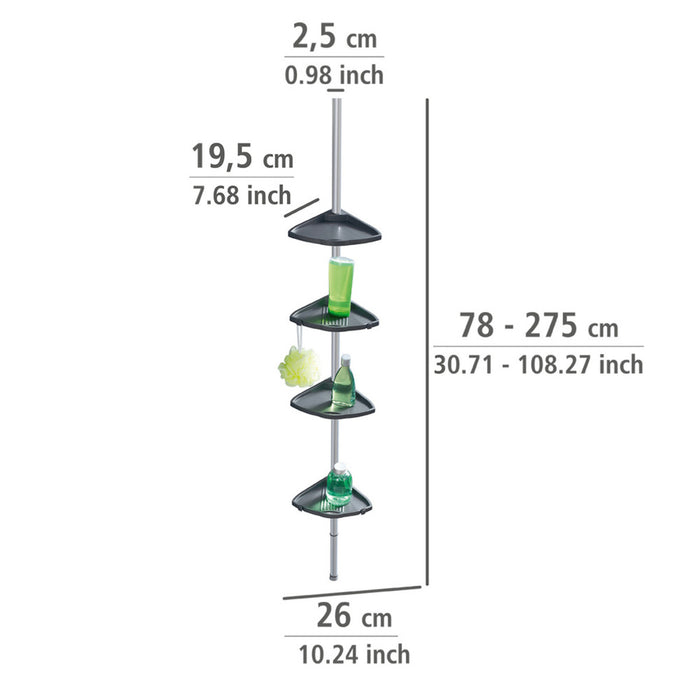 Teleskop Duschecke Compact Silber