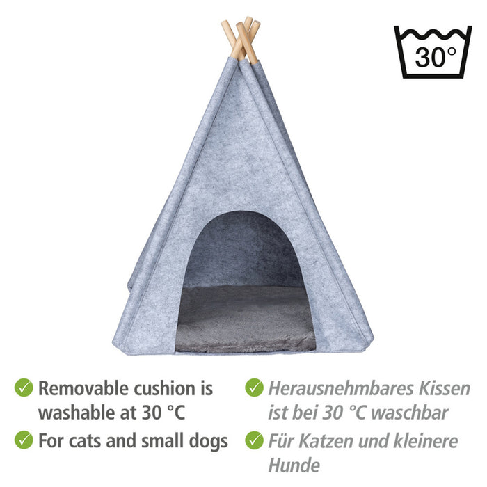 Filz-Tierbett Mod. Tipi Hellgrau