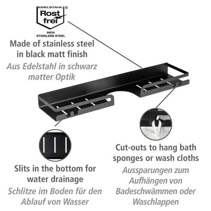 Turbo-Loc® Duschstangencaddy Altarella L, Schwarz