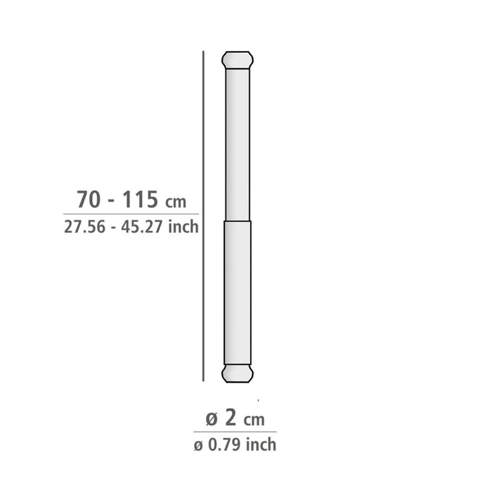 Teleskop-Duschstange Weiß 70 - 115 cm