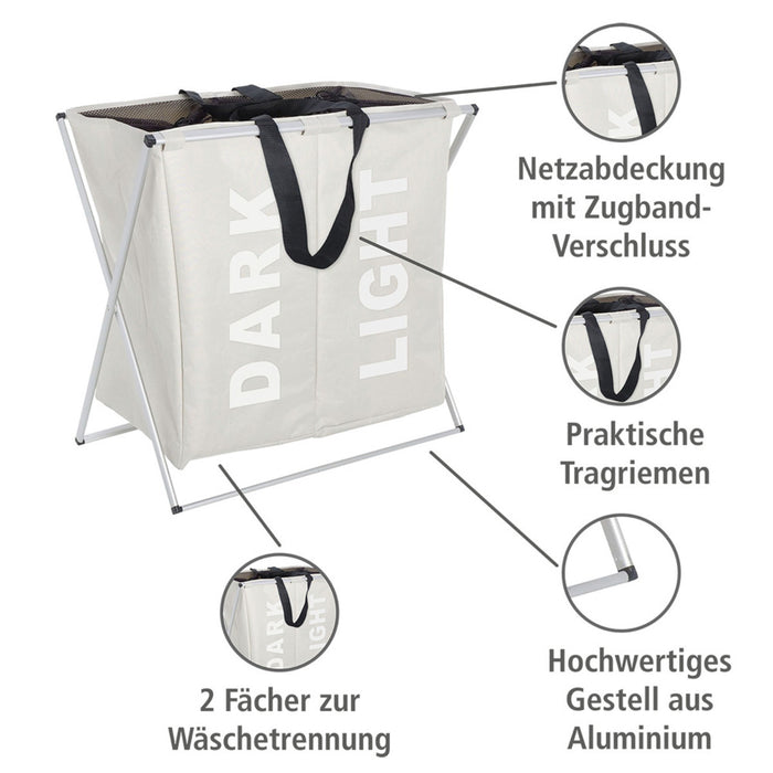 Wäschesammler Duo Beige