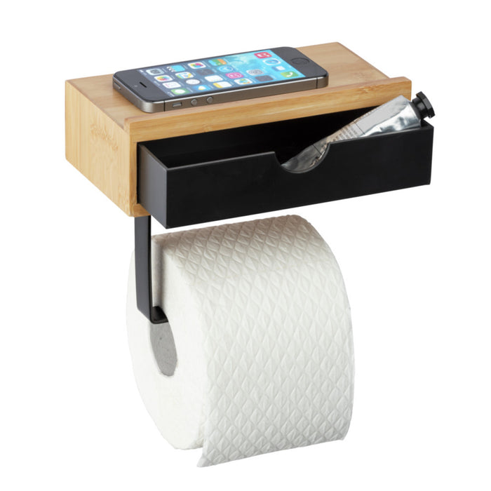 Toilettenpapierrollenhalter mit Schublade Mod. Bambusa