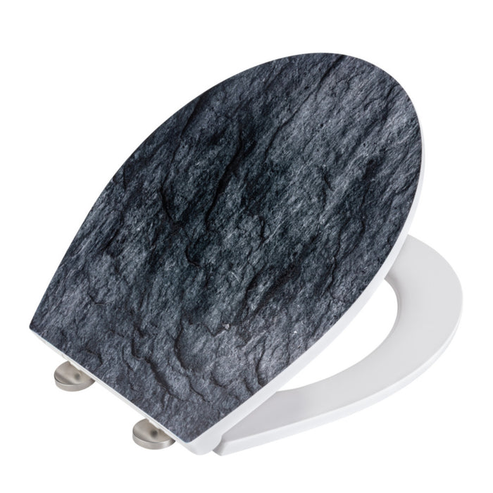 Premium WC-Sitz Slate Rock mit Relief