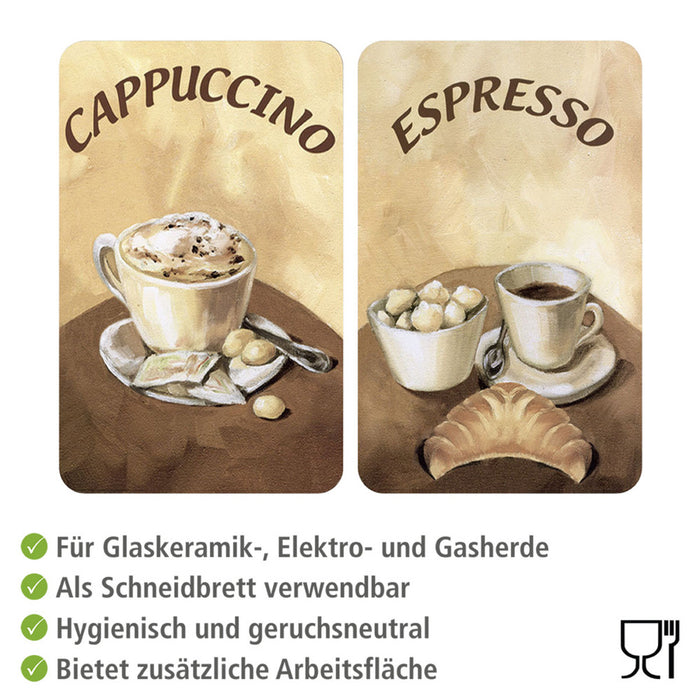 Herdabdeckplatte Universal Kaffee 2er Set