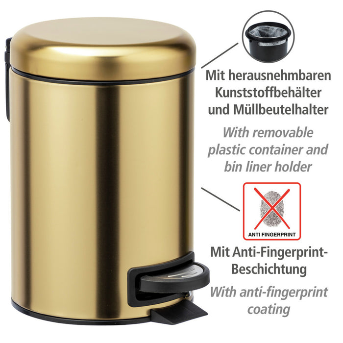 Kosmetik Treteimer Mod. Leman, Gold matt, 3 L