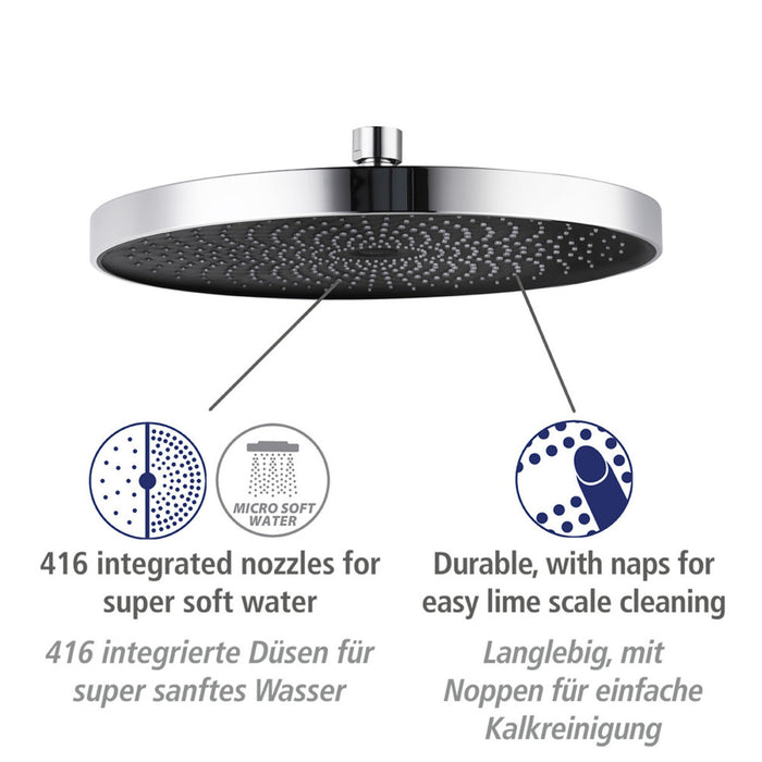 Duschkopf Softwater Chrom/Schwarz