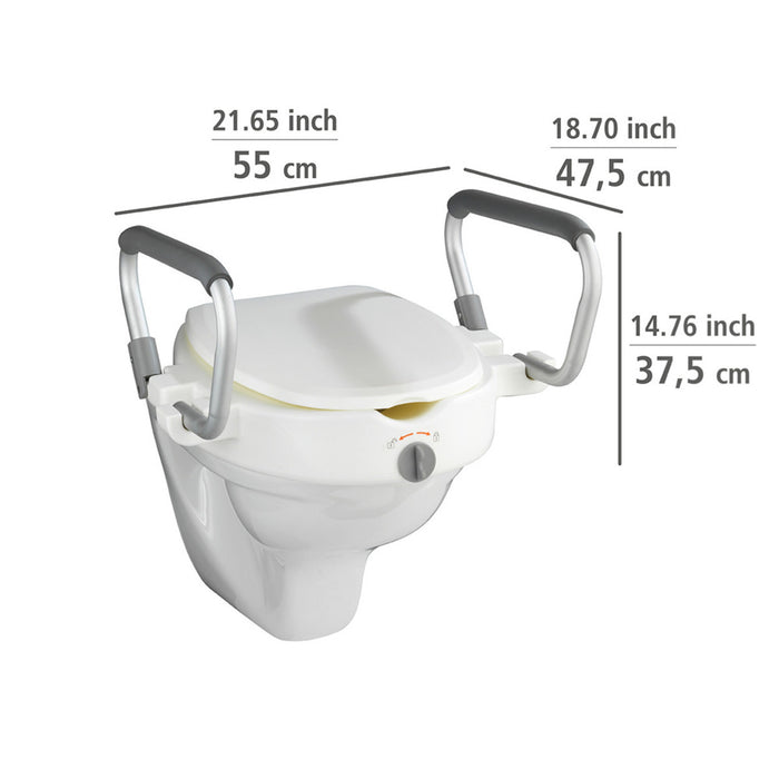 WC-Sitz Erhöhung mit Stützgriffen Secura