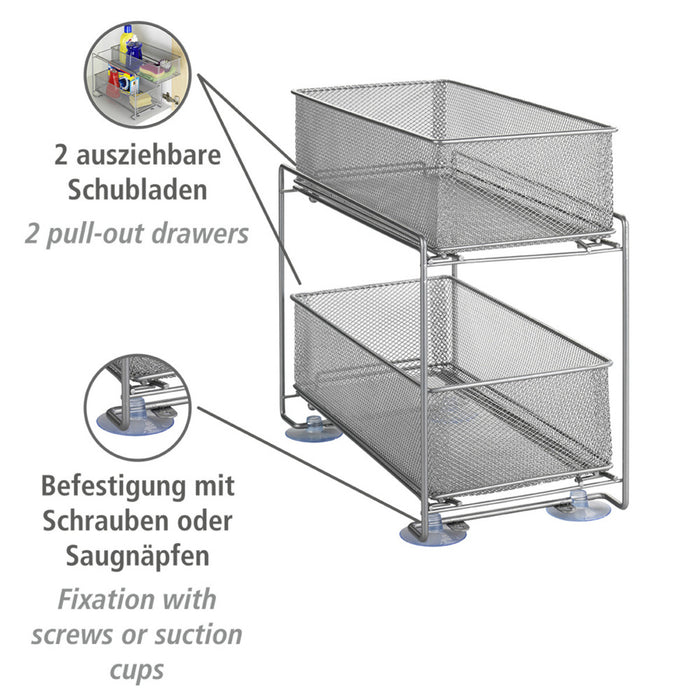 Schubladenregal Mod. Gioma Silber