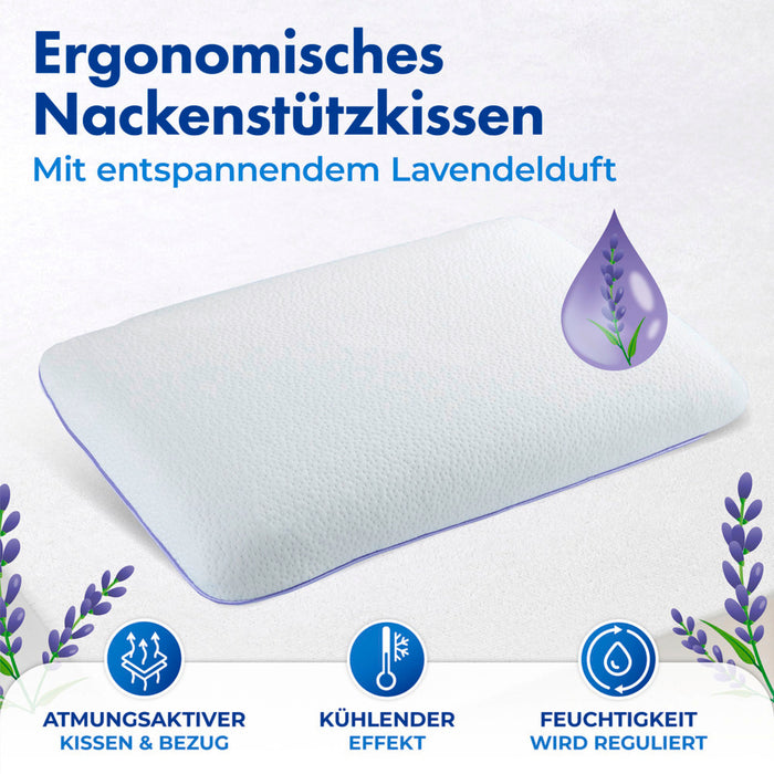 Visco-Nackenstützkissen Lavendel