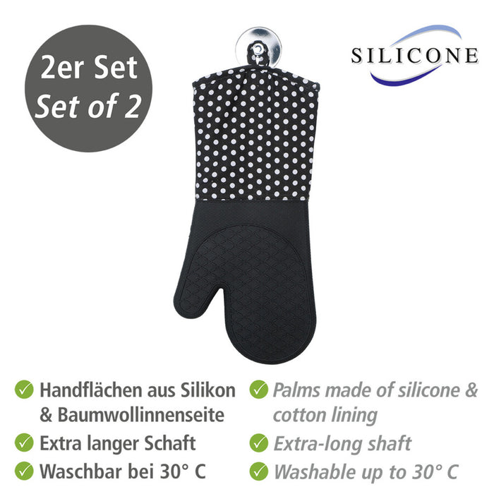 Topfhandschuhe Silikon Schwarz