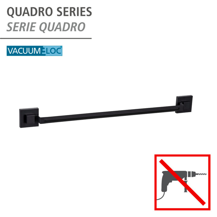 Vacuum-Loc® Badetuchstange Quadro Schwarz