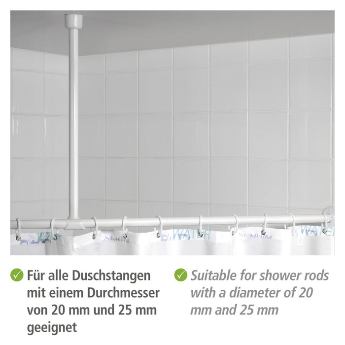 Deckenstütze für Duschstange Weiß 57 cm