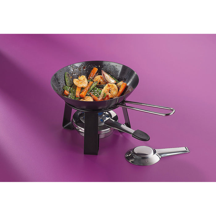 Mini Wok Joy Ø18cm H:15cm mit Rechaud schwarz u. Pastenbrenner