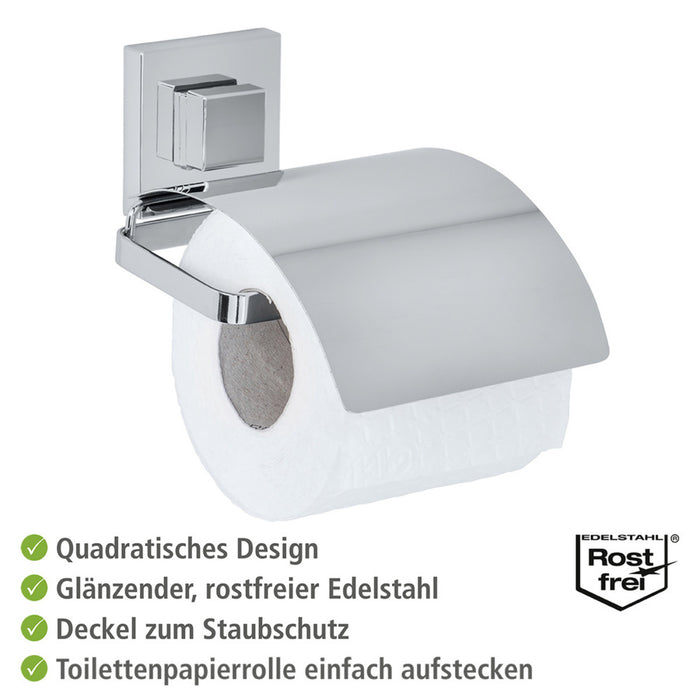 Vacuum-Loc® Toilettenpapierhalter Quadro Edelstahl