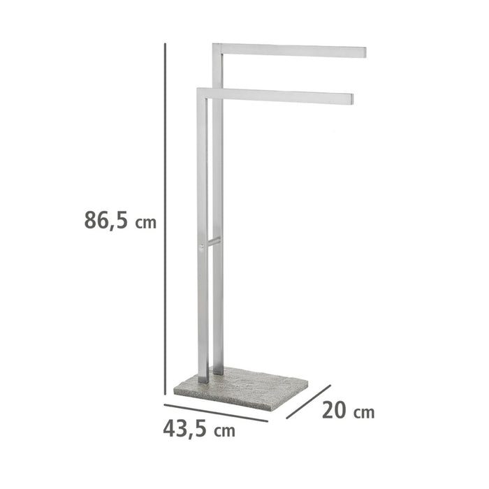 Handtuchständer Granit mit 2 Armen Edelstahl