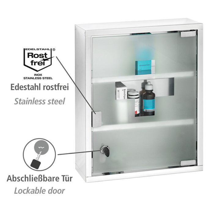 Medikamentenschrank Edelstahl 30 x 40 cm