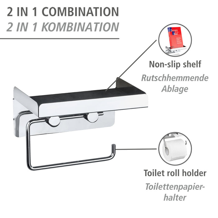 Toilettenpapierhalter 2 in 1 Edelstahl