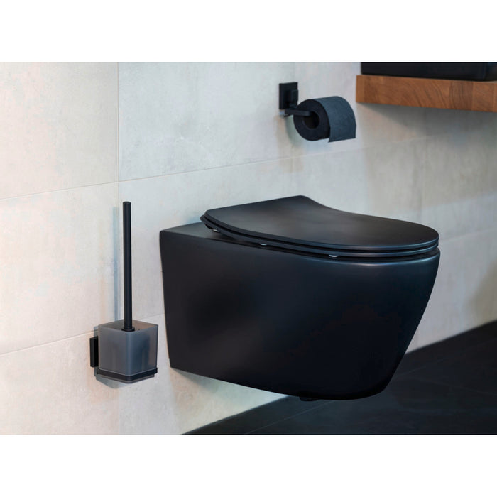 Vacuum-Loc® WC-Garnitur Quadro Schwarz