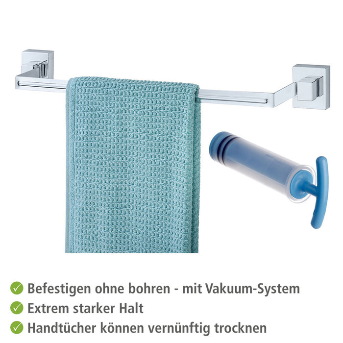 Vacuum-Loc® Badetuchstange Uno Quadro Edelstahl