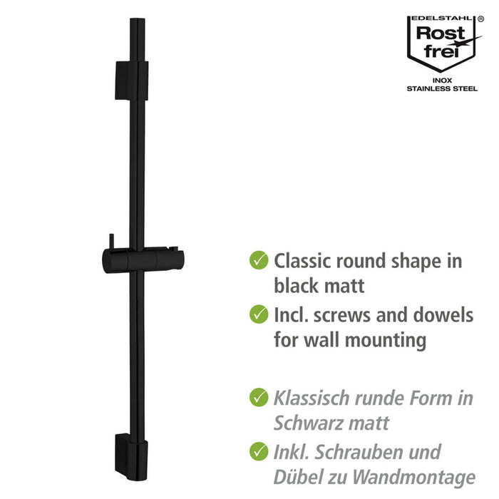 Duschstange Mod. Classic Schwarz 70 cm