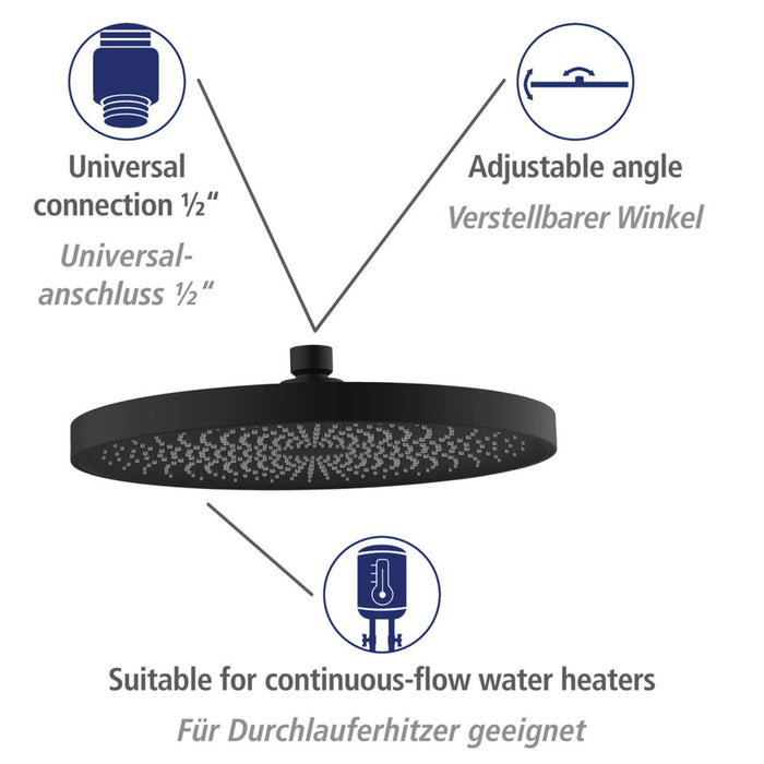 Duschsystem Softwater Schwarz