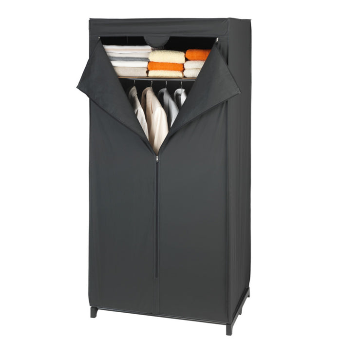 Kleiderschrank Deep Black mit Ablage