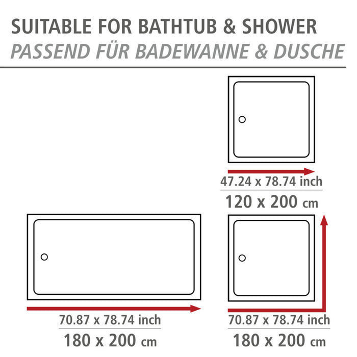 Duschvorhang Uni Weiß