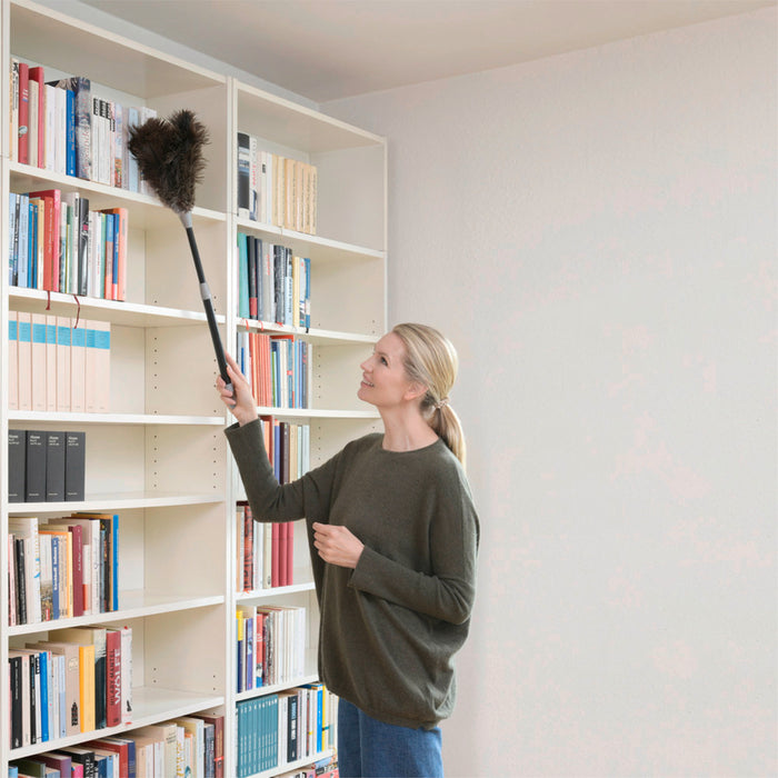 Staub-Magnet mit verlängerbarem Teleskopstiel, Schwarz