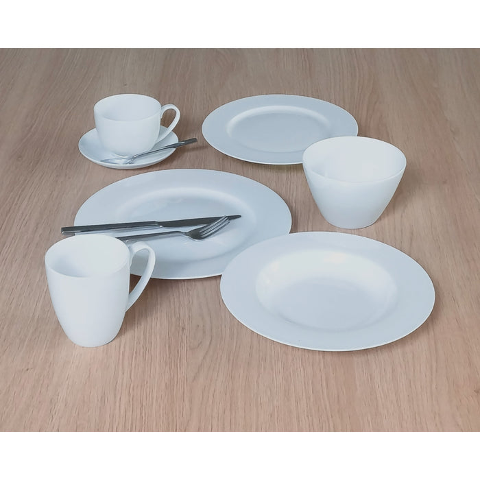 Tasse mit Untertasse weiß 24cl Bone China