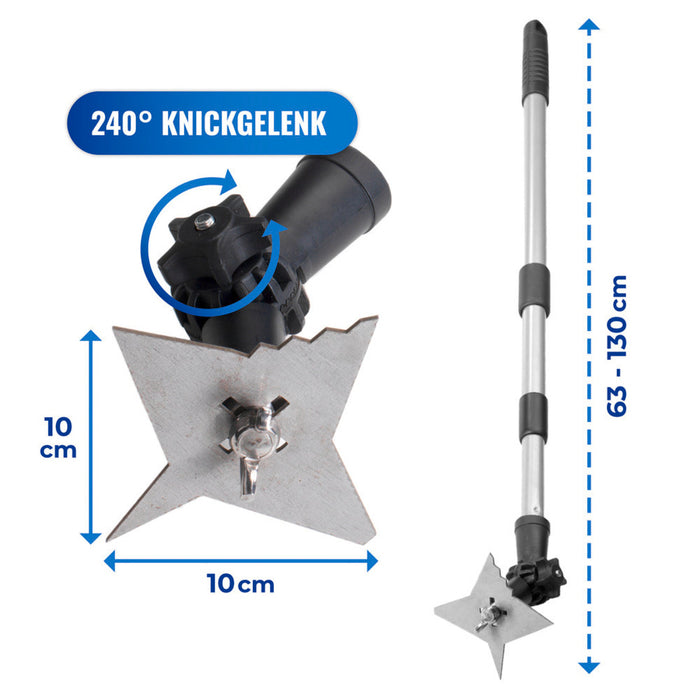 4-Zack Fugenkratzer mit Teleskopstiel