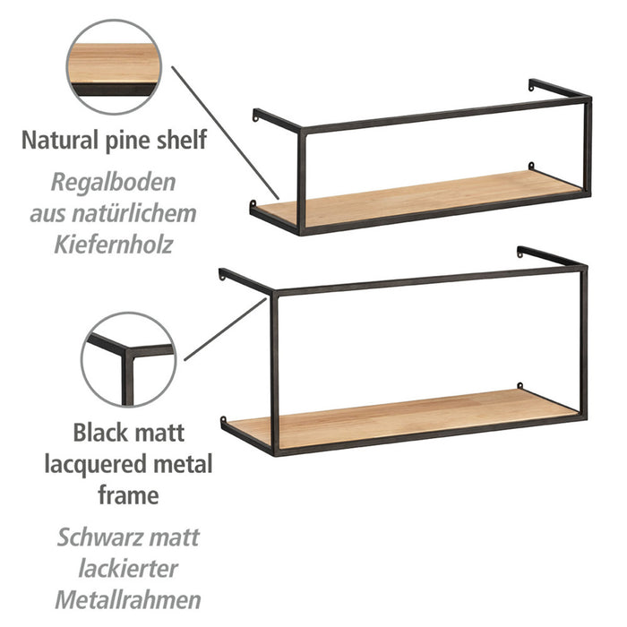 Wandregal Geo, 2er Set