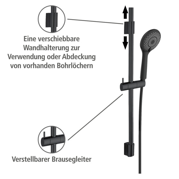 Brauseset Watersaving Schwarz