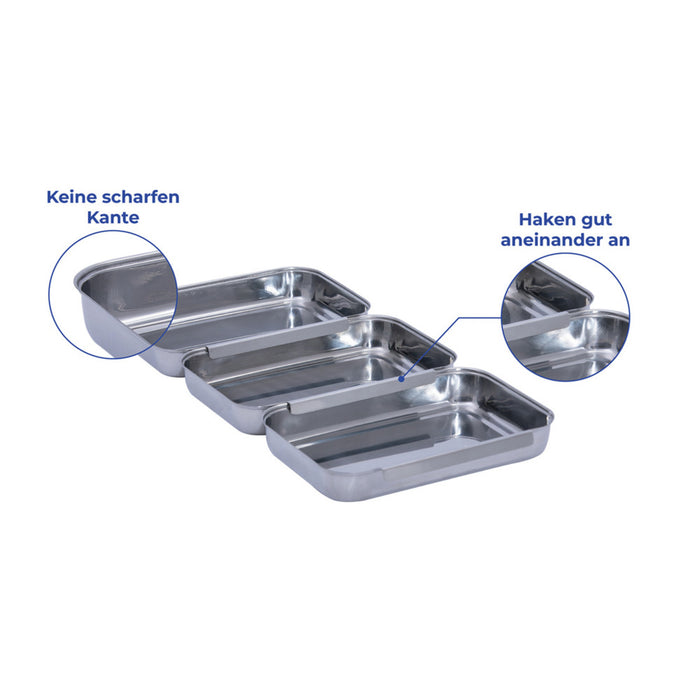 Panier-Set Edelstahl 3-teilig