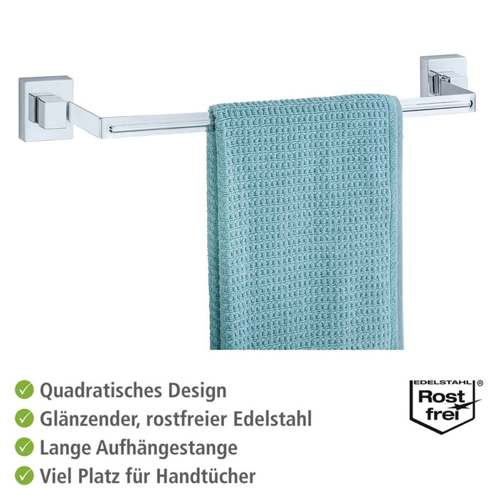 Vacuum-Loc® Badetuchstange Uno Quadro Edelstahl