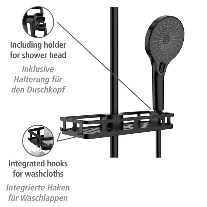 Duschablage Mod. Libertà Schwarz matt