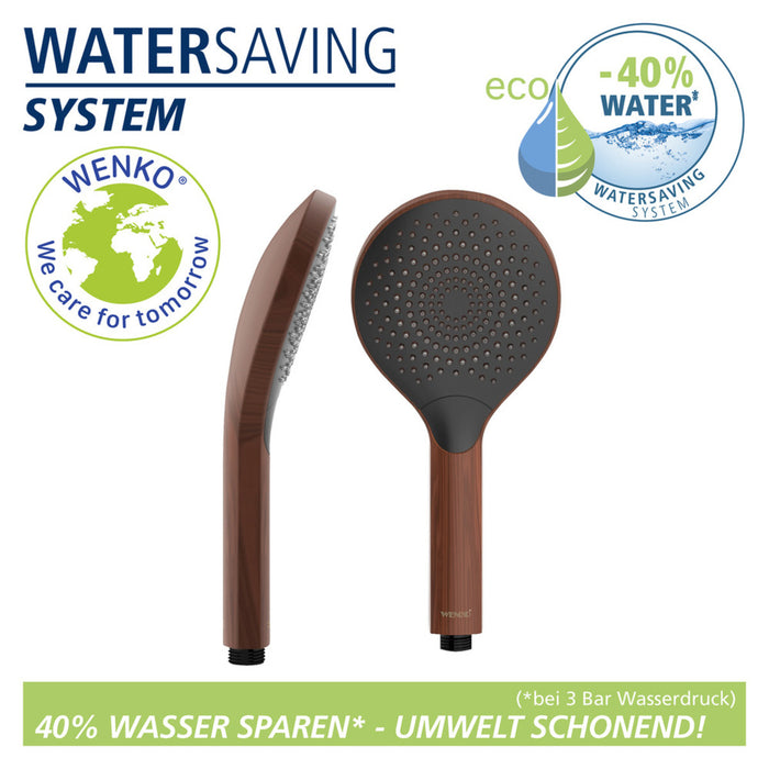 Duschkopf Watersaving Wood