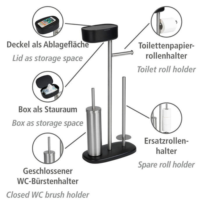 Stand WC-Garnitur mit Box Mod. Rivazza Schwarz